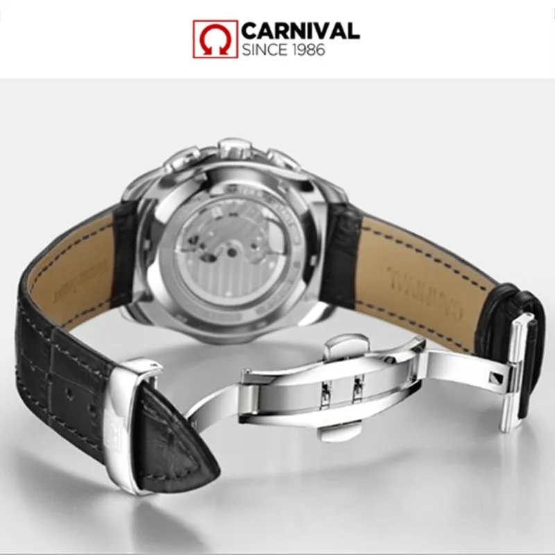 Автоматические механические швейцарские Брендовые мужские наручные часы модные роскошные часы с кожаным ремешком водонепроницаемые часы 100 м часы relogio reloj