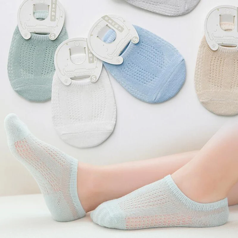 5 пар/партия, хлопковые детские носки тонкие повседневные спортивные носки для девочек и мальчиков, модные мягкие, дышащий короткий носок WZ0018