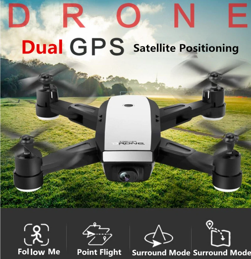 Складной Радиоуправляемый Дрон X28GWF Wi Fi FPV с камерой 1080P и 3
