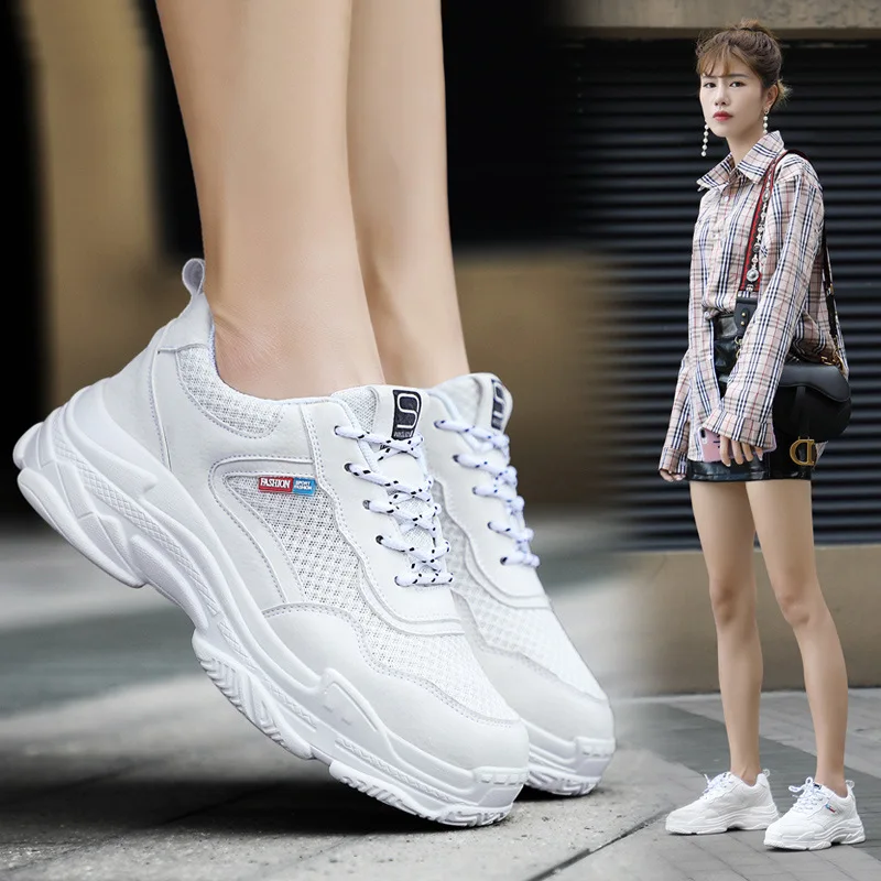 Voyage Étudiants Vieux 2019 Nouveau Mode Femmes Coréens Sport Confort Gratuite gris blanc De Chaussures Respirant Noir Décontracté Polyvalents Porter v8wON0mn