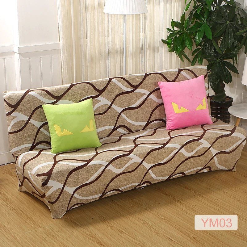 Buy Printing Fold Armless Sofa Bed Cover Folding seat