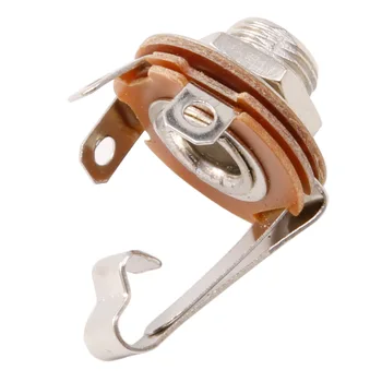 

New 10Pcs Mono 1/4" 6.35mm ID Socket Jack Connector Panel Mount Guitar Plate Set