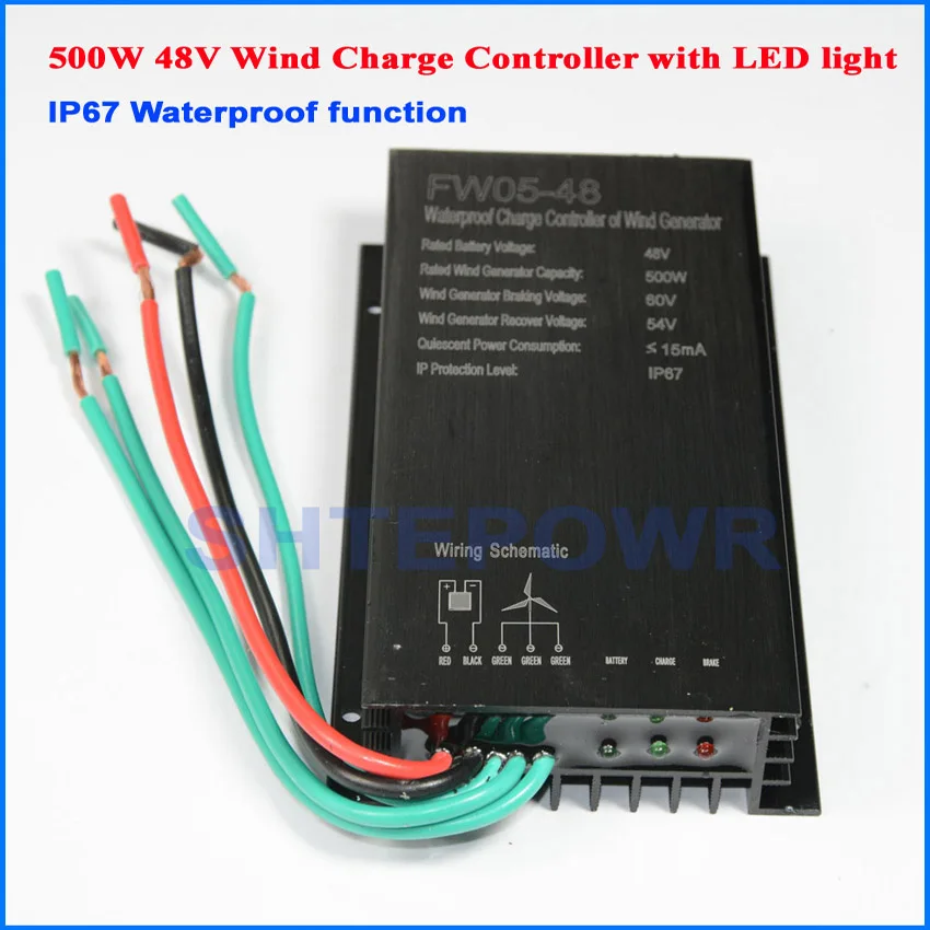 

Wind turbines generator controller with LED light/no LED wind power charger 500W 48V system