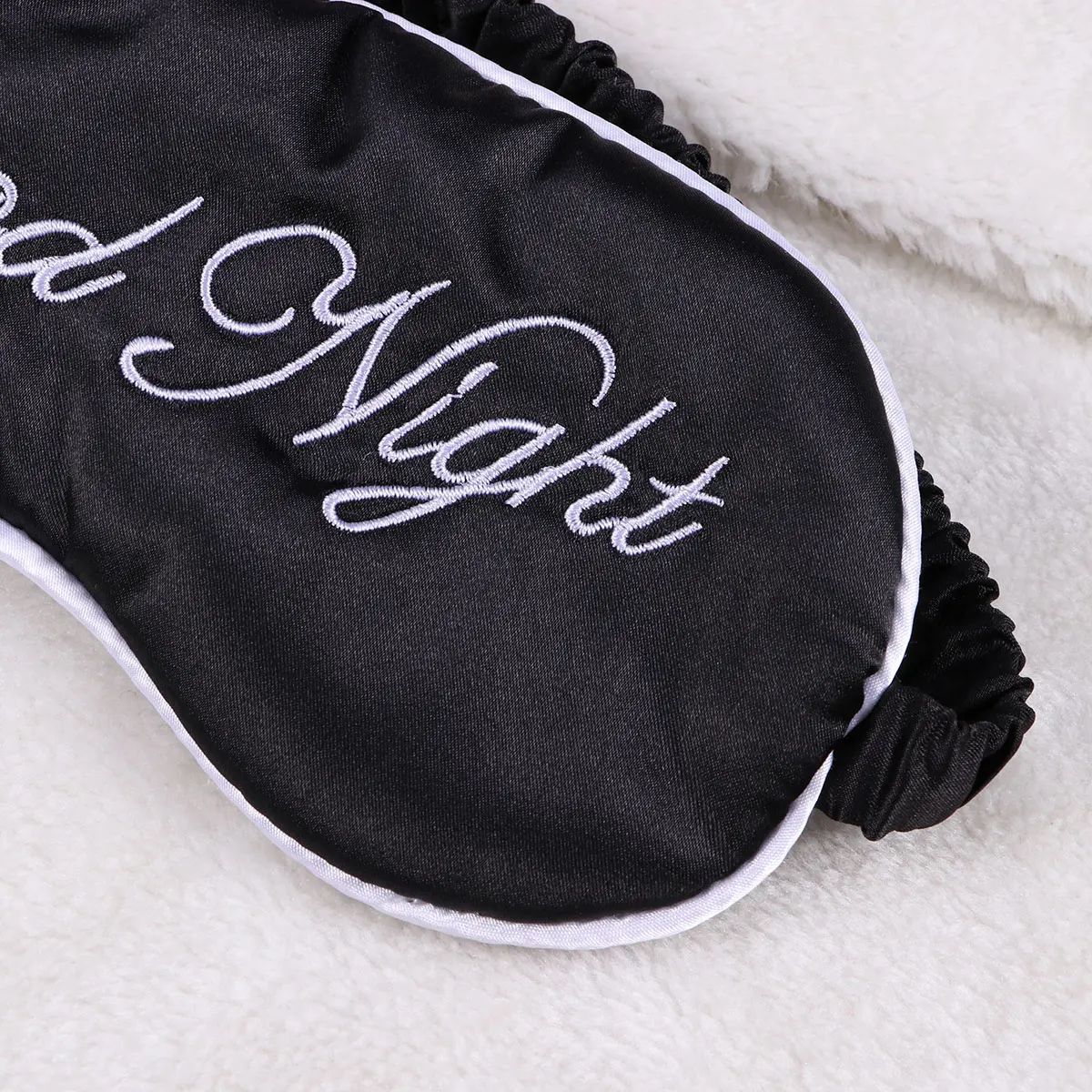 Купить Шелковая маска для сна с вышивкой для глаз, большая повязка на ...