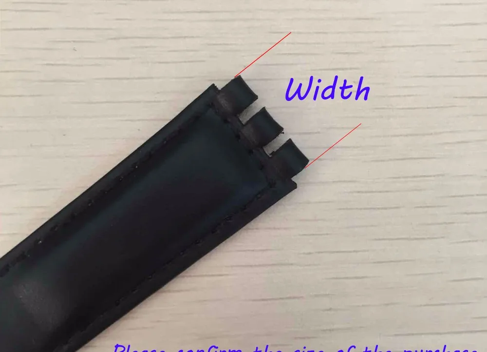 Высокое качество 17 мм 19 мм водонепроницаемый ремешок из натуральной кожи ремешок черный коричневый белый с застежкой для swatch wathcband