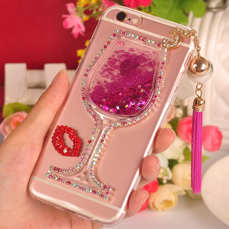 

Liquid Glitter Powder Quicksand Phone Case For LG G7 G6 G8 Q7 Q6 V20 V30 V40 V50 K40 K50 Q60 Rhinestone Cover For LG Stylo 4 5