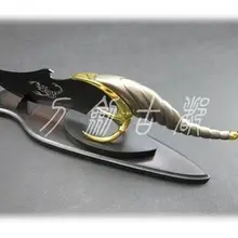 S0128 Gun Metal Blade Скорпион смерть нож меч/подставка Золотой Серебряный тон 17.8"