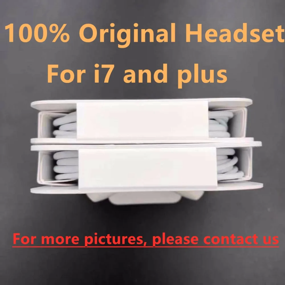 

10pcs/lot With packaging 100% Original Quality headset in ear headphones earphone With Remote Mic for i7 8 X XS XR MAX 6 6S