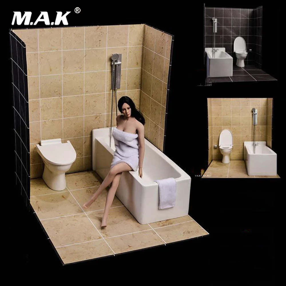 

1/6 Scale Male Action Figure Accessory 18XG11/18XG12 Scene Accessories Woman Figure Bathroom Scene Bathtub Toilet Bathrobe Model