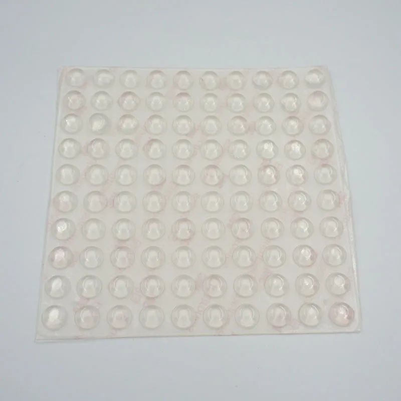 100 Grains Silicone Rubber Door Stop 10MM Dia 4MM Thickness Kitchen Cabinet Door Pad Self-Adhesive Bumper Damper Buffer Hardware 1