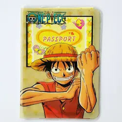 Мультфильм One Piece Лу Фэй Joba Держателя Карты Обложка для Паспорта Кожа ПВХ 3D Дизайн Бизнес Мешок Карточки Владельца паспорта 14*9.6 СМ