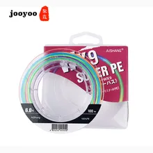 Fishing Leader 100M PE Braided Line 9 Strands Fluorocarbon Fishing Line Multifilament Fly Fishing Line  jooyoo