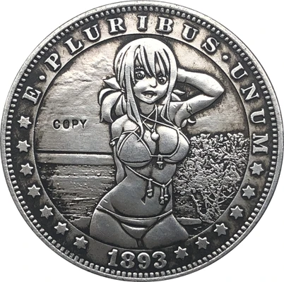 Монета Hobo Nickel 1893-S США Morgan Dollar копия монеты | Дом и сад