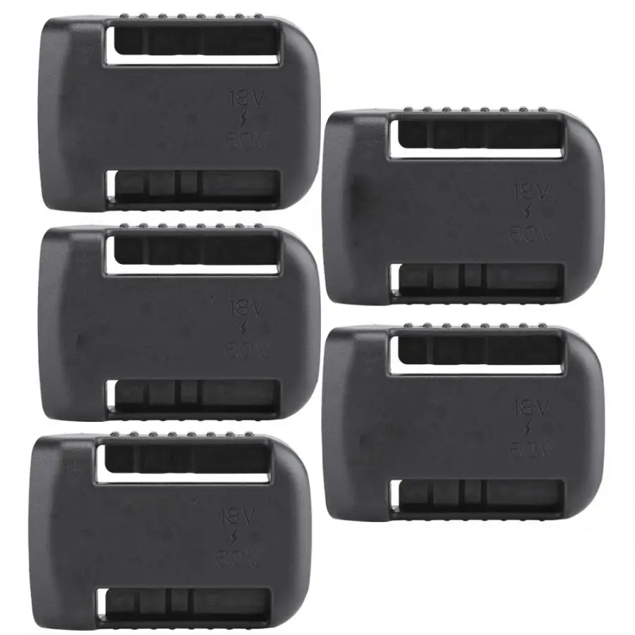 5pcs Black Battery Mounts For DeWalt XR 18V-60V Storage Shelf Rack Stand Holder Slots Hanger For Shelves In Workshops