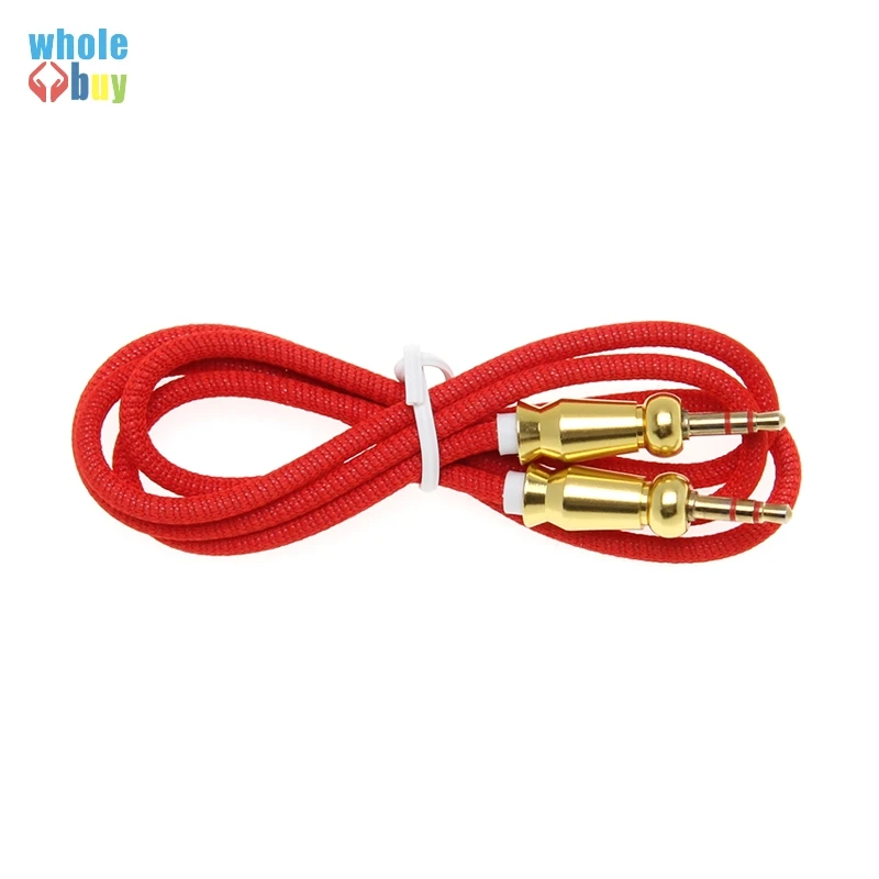 100pcs lot Audio Jack 3 5 Mm Male To Male Cloth Round Gourd Audio Aux Cable for IPhone Car Headphone Speaker Wire Line Aux Cord