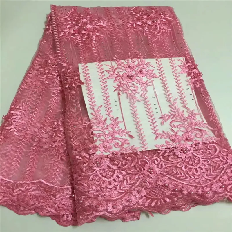 

African Laces Fabric Embroidered Nigerian Guipure French Lace Fabric High Quality 2018 French Net Lace Fabric E092515