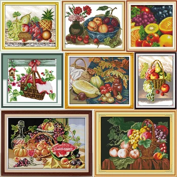 

Joy sunday Fruit love Counted Cross Stitch Kits Cross-stitch set Embroidery Needlework