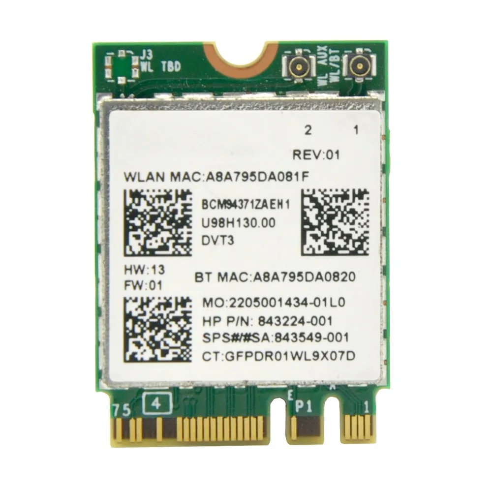 WTXUP для Broadcom BCM94371ZAE 802 11 AC 867 Мбит/с мини PCi E NGFF M2 WiFi карта беспроводной адаптер с