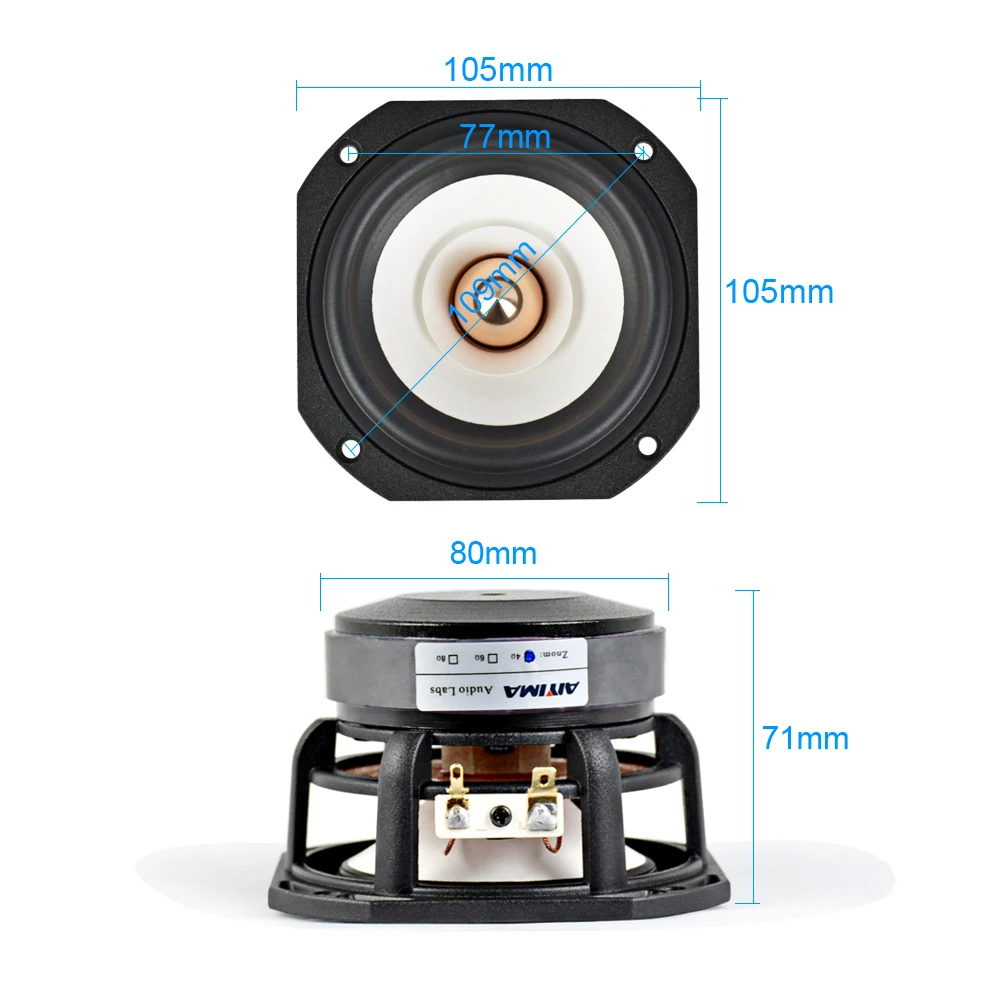 AIYIMA 1Pcs 4 Inch Full Range Speaker 4 8 Ohm 30W HIFI Treble Mediant Bass Loudspeaker Desktop Bookshelf Audio Sound Speaker DIY