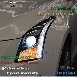 Hireno фары для 2014-2017 Cadillac ATS-l ats фар сборки LED DRL ангел объектив двойной луч HID ксеноновые 2 шт