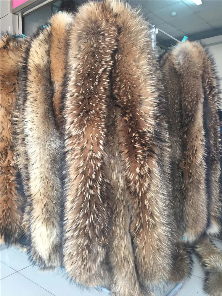 Отделка капюшона из натурального меха енота 68*14 см|real fur trim|trimmed furtrim strip |