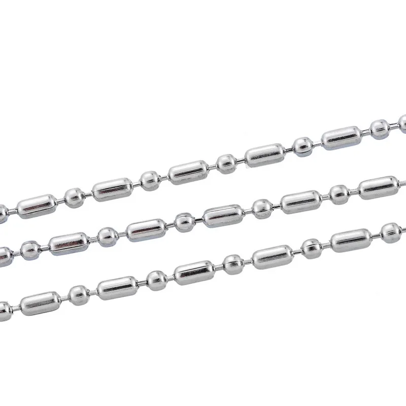 

LASPERAL 10M Stainless Steel Round Beads Ball Chains Women Mens Necklace Chain 1.5mm For Bracelet Jewelry Making Supplies DIY