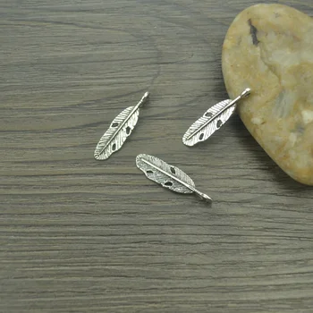 

30 pcs/lot Leaves Antique Silver Plated Bracelets Charm Pendants Fashion Jewelry Making Findings DIY Charms Handmade 4229B