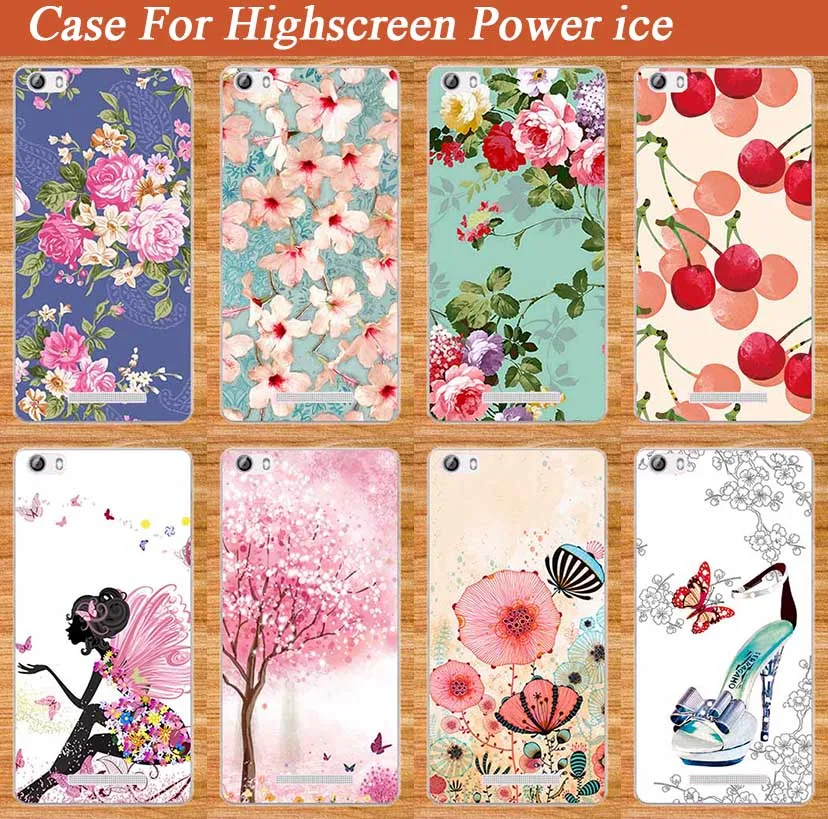 Лучшее качество чехол для HIGHSCREEN Power ICE Brilliant Case Beauty Flower Painting защитный Highscreen POWER ice Bags