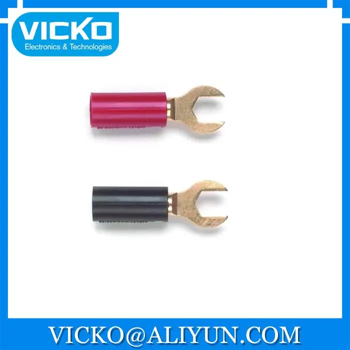 [VK] 2305 EMF SPADE LUG TO BANANA JACK 2PC Barreljack autojack