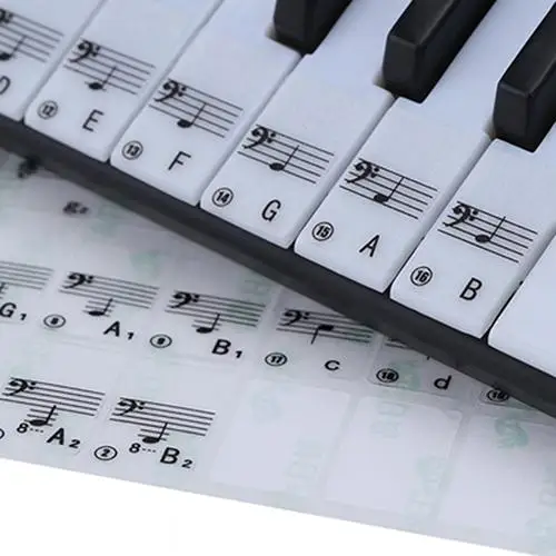 Transparent 61 Key Electronic Keyboard Stickers 88 Key Piano Stave Note Sticker Transparent 61 Key Electronic Keyboard Stickers 88 Key Piano Stave Note Sticker