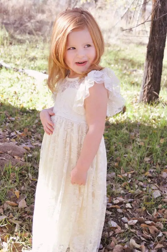 Everweekend-Girls-Lace-Bow-Dress-Cream-Color-Summer-Fly-Sleeve-Princess-Party-Dress-Summer-Western-Holiday (2)