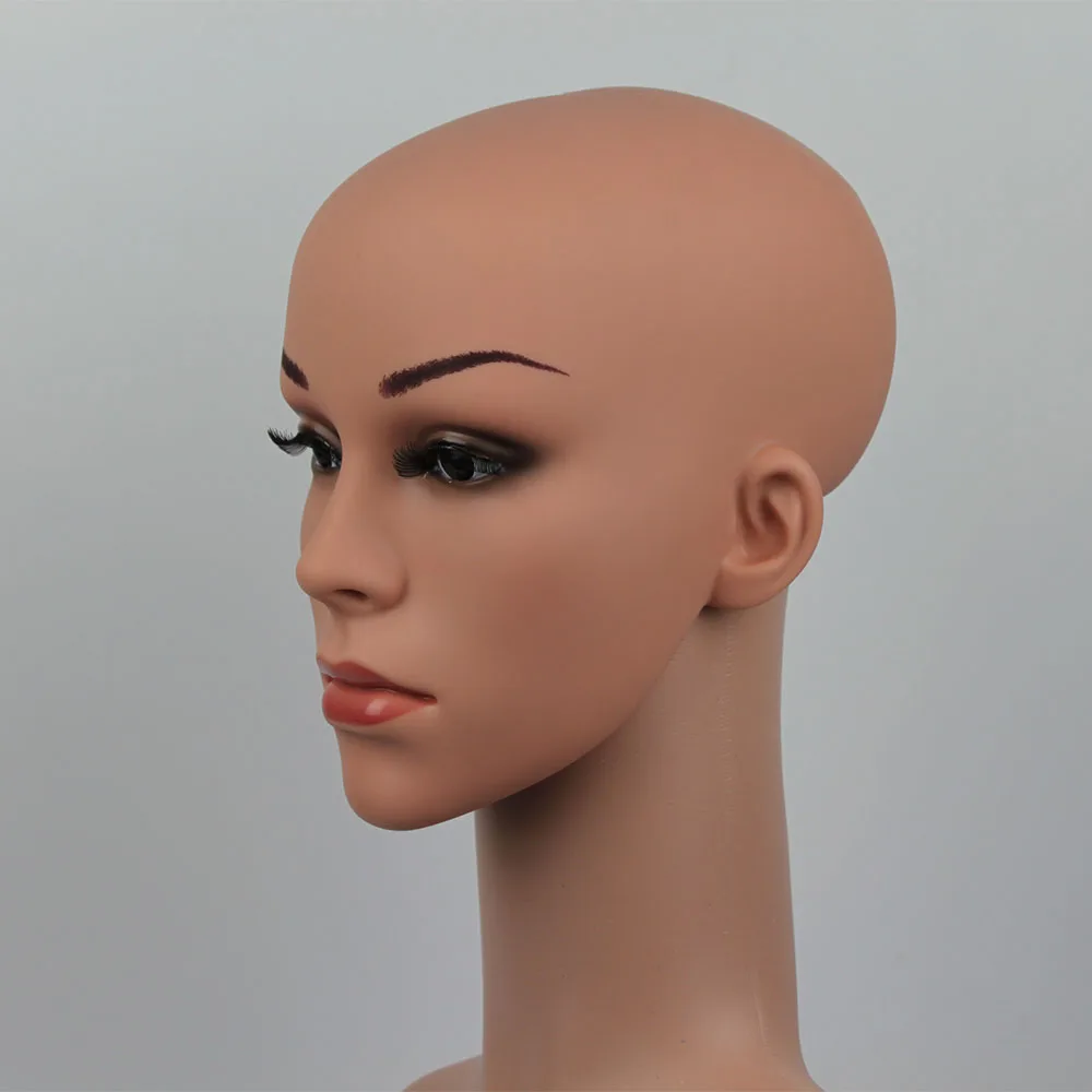 Высокое качество ПЭ реалистичный манекен женщина манекен голова для маски и шляпы и солнцезащитных очков& ювелирных изделий& парики парик голова D2-IDA
