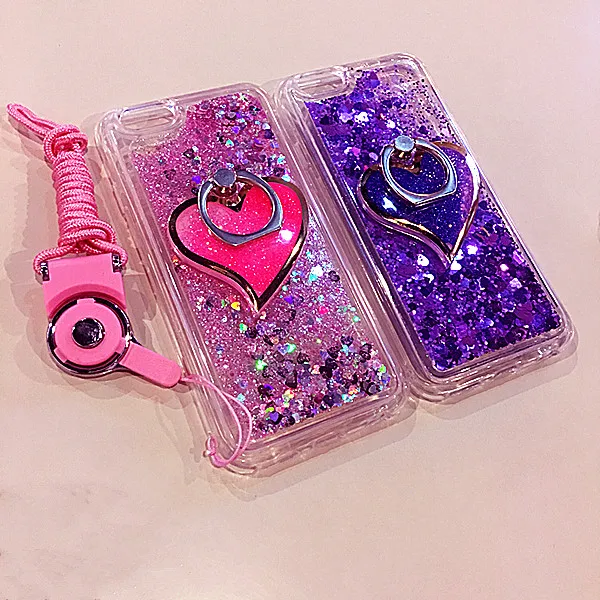 3D Liquid Love Heart Sand Clock Glass Case Flowing Hourglass TPU Silicon Back Cover for iPhone 5 5s 6 6s |