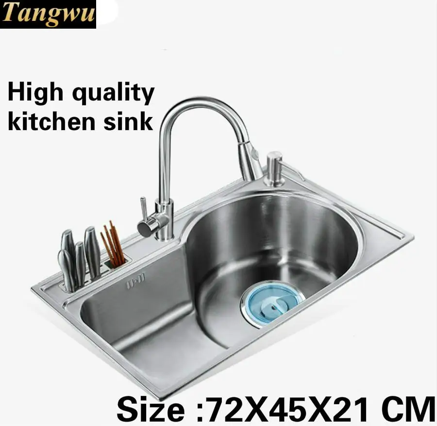 

Tangwu Personality of high quality kitchen sink 304 stainless steel Semicircle big tank 72x45x21 cm