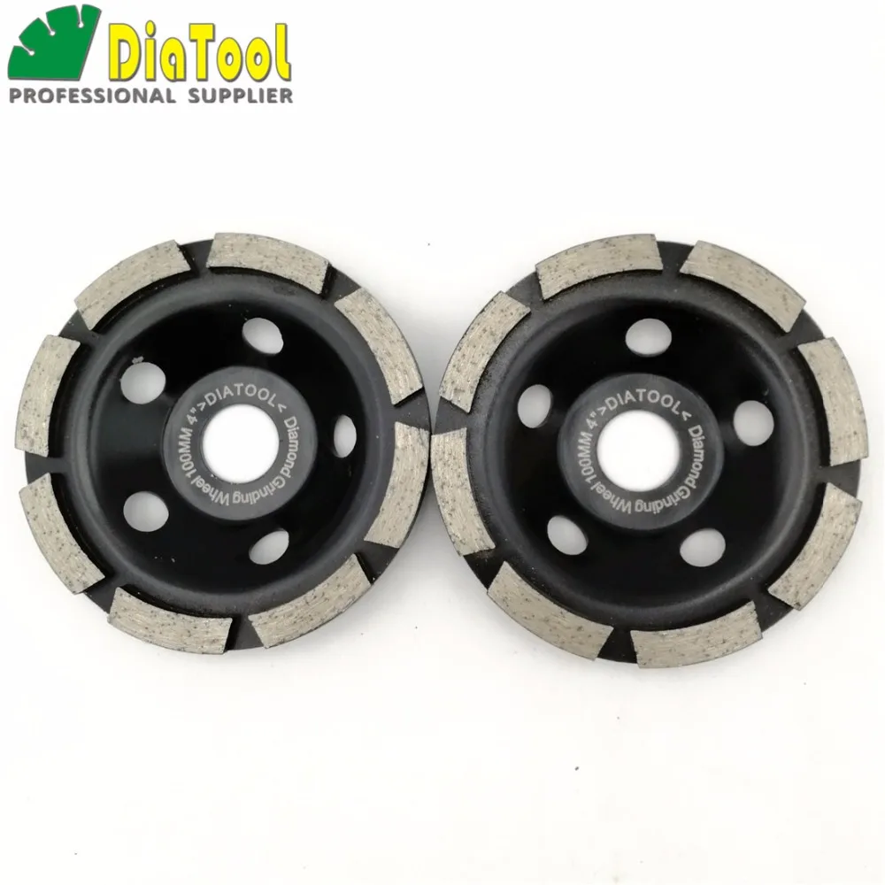 2pks 4" Diamond Grinding disc #30/40 coarse fast working Single Row cup wheel for abrasive material