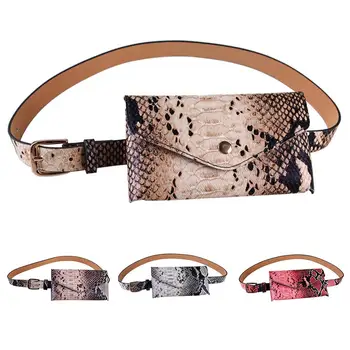 

Fashion Women Snakeskin Travel Chest Waist Bag Phone Storage Pouch Fanny Pack