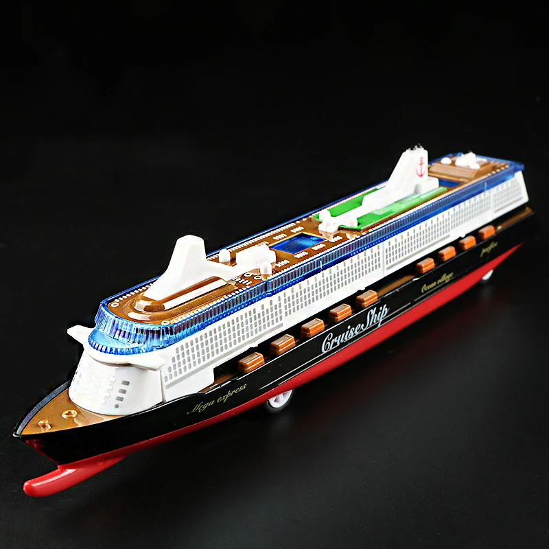 ELECTRIC CRUISE SHIP OCEAN LINER TOY with FLASHING LIGHTS SOUNDS EDUCATIONAL