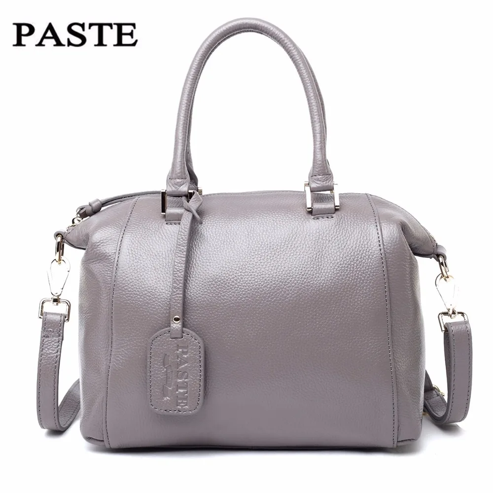 

PASTE Female First layer cowhid Totes Women Shoulder bag Leather Messenger Bags fashion Satchel bag Handbags Crossbody bags