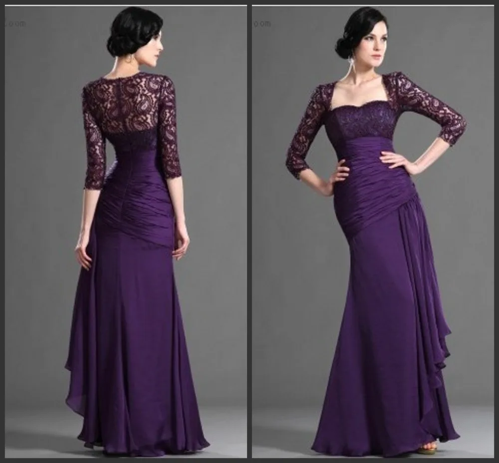 plum mother of the bride dress