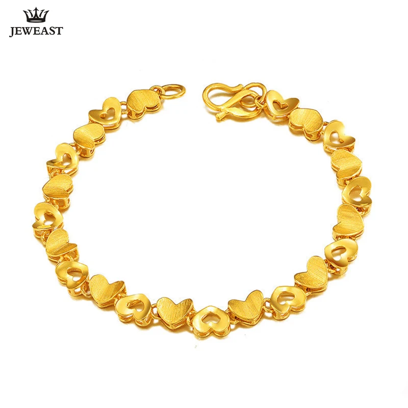 24K Pure Gold Bracelet Real 999 Solid Gold Bangle Simple Beautiful