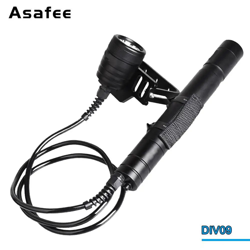 Asafee DIV09 Canister Diving Light CREE XM L2 LED Waterproof Scuba