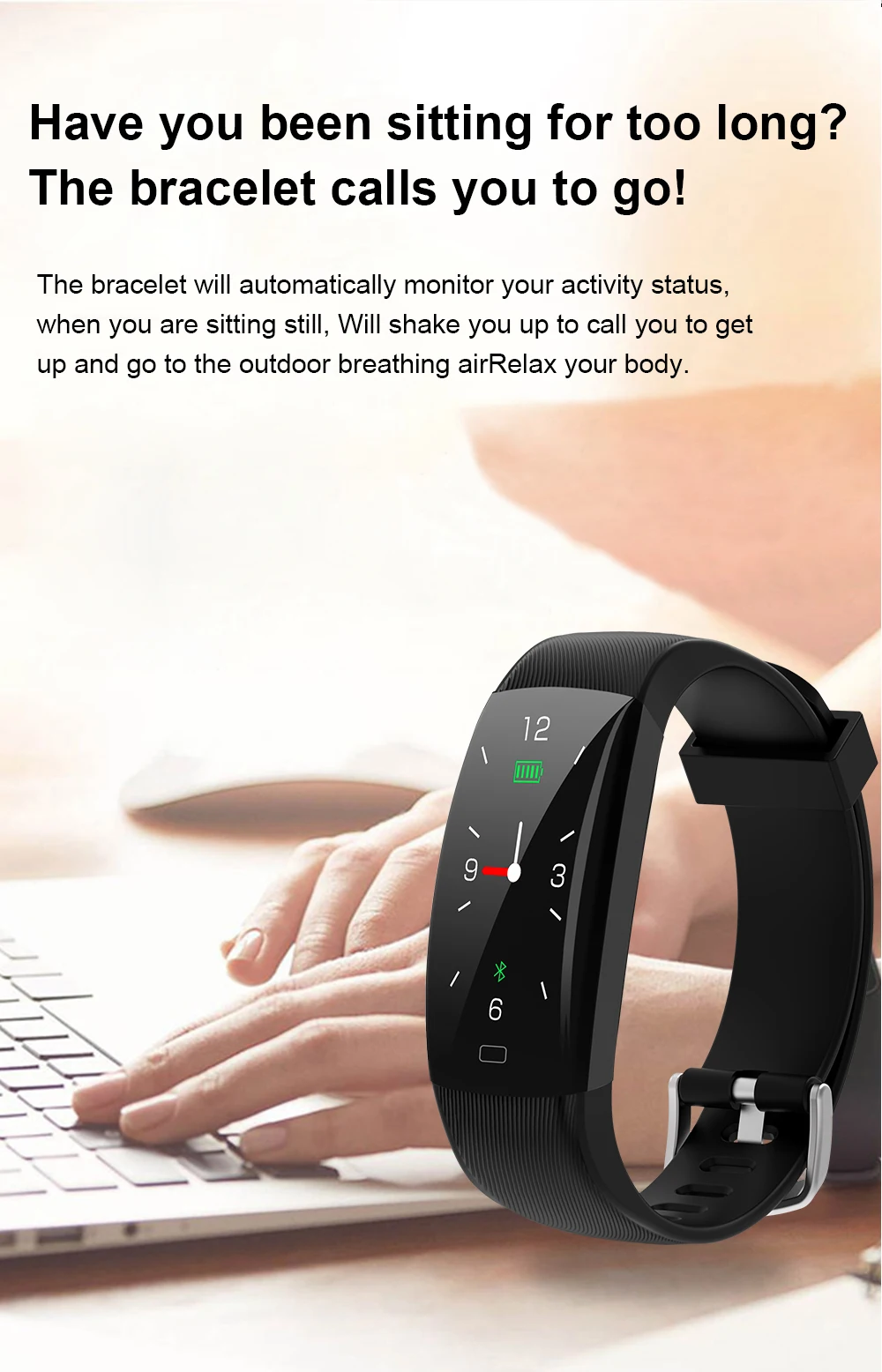 Torntisc F64C Fitness Bracelet IP68 Waterproof with Heart Rate Monitor Pedometer Activity tracker Smart watch PK F64HR smart band (11)
