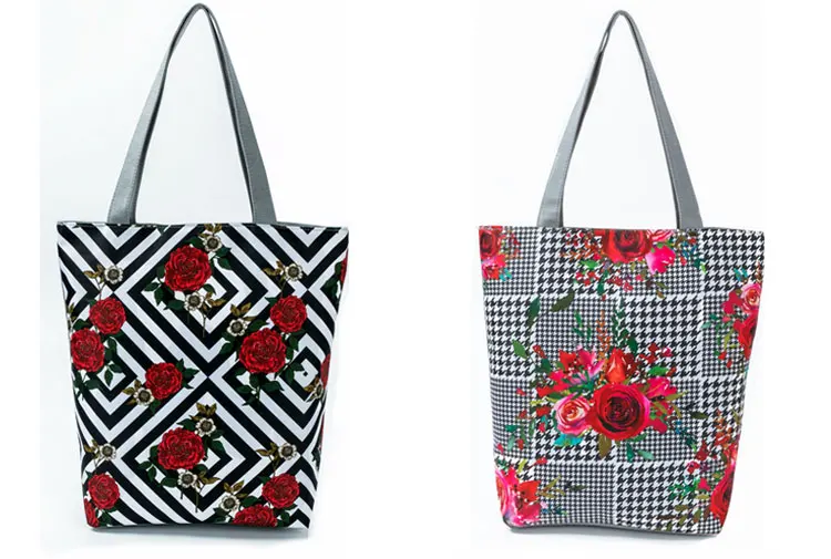 Miyahouse трендовая Цветочная дизайнерская Повседневная Сумка-тоут для женщин птицы полосатая пляжная сумка с принтом женская Портативная сумка для покупок