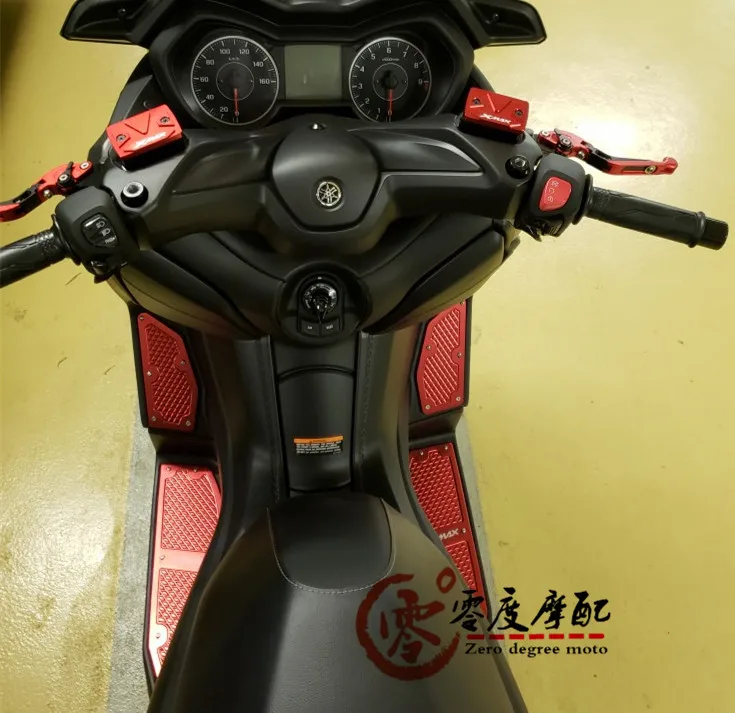 

CNC aluminum reinforced anti-skid motorcycle pedal pedal mat for yamaha XMax x-max 250 300 400 2017 2018