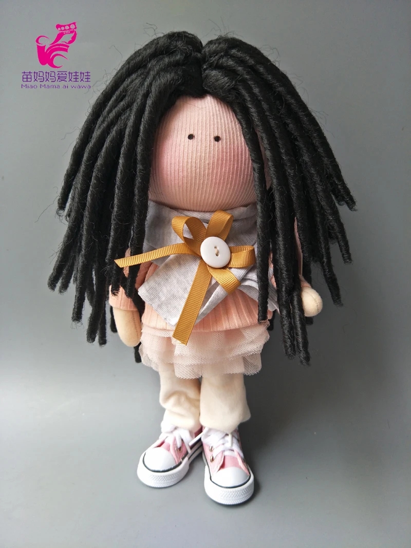 25-28 см размер головы куклы маленький Сенегальский твист вязание крючком косы для ручной работы ткань кукла DIY Волосы заменить волосы для 18 дюймов куклы