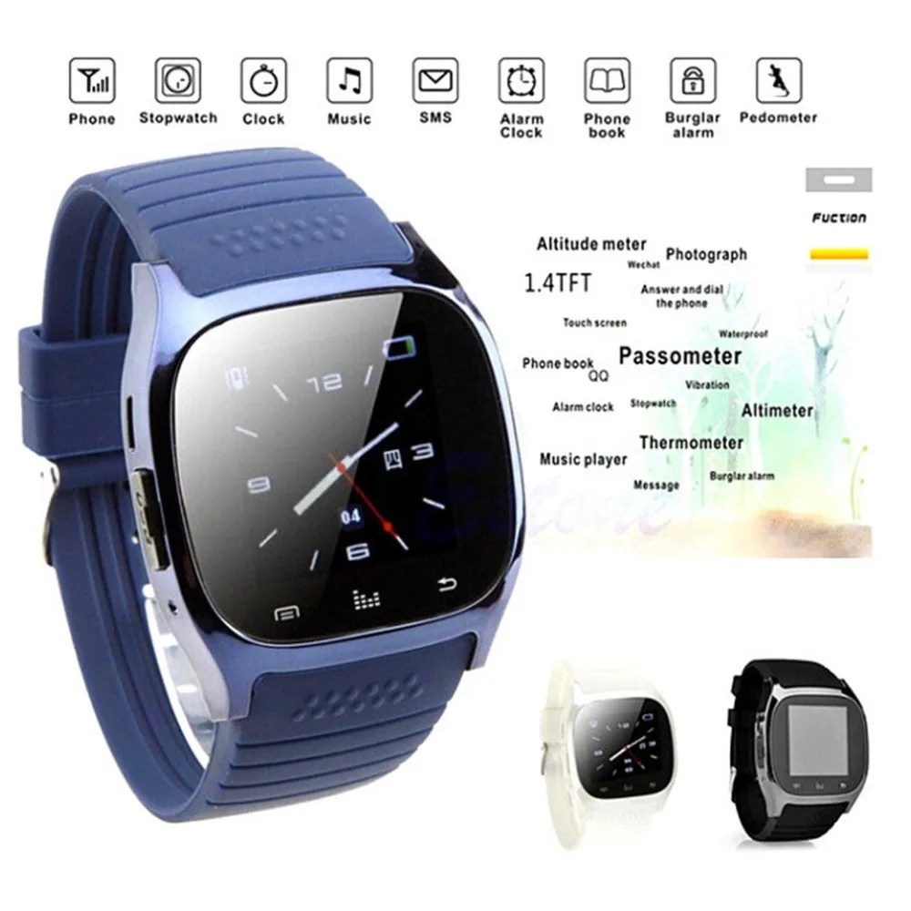 Спорт Bluetooth Смарт часы Роскошные наручные часы M26 с набор SMS частоты сердечных сокращений, которые для Samsung LG HTC IOS Android телефон