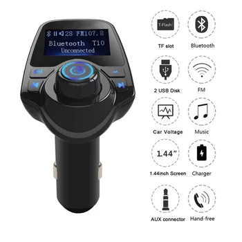 

Bluetooth Hands-free with Full 206 channels optional Built-in intelligent microphone Kit Bluetooth FM Transmitter Transmitter