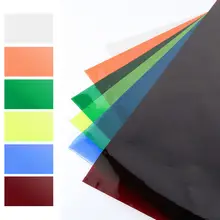 Прозрачный 6 цветов светильник ing фильтр гель коррекции листов 16'x2" для видеокамеры студийный стробоскоп вспышка светильник