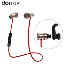 DOITOP Bluetooth наушники гарнитура магнитный беспроводной Спорт бег музыка стерео Бас шумоподавление Hands-free наушники с микрофоном