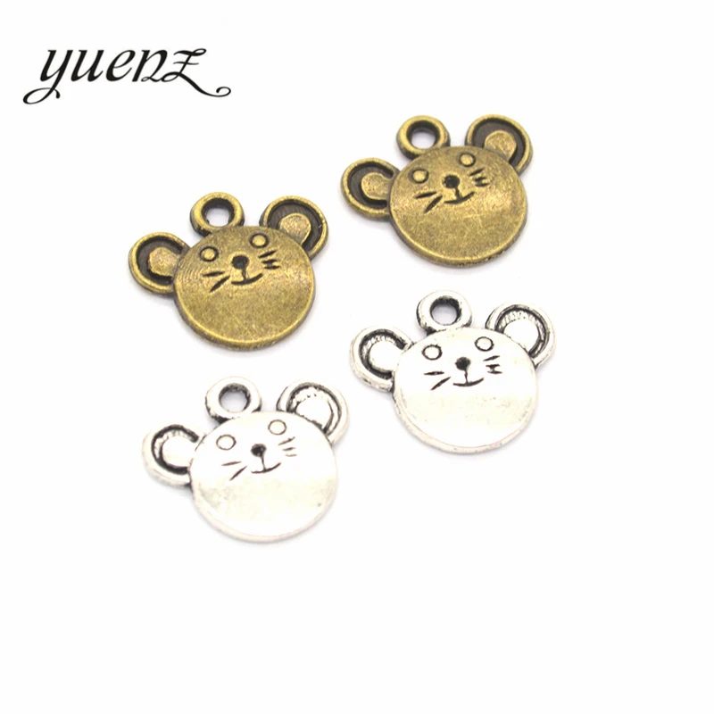 Yuenz 30 шт. модные милые мышки подвески металлические для DIY ожерелья серьги или
